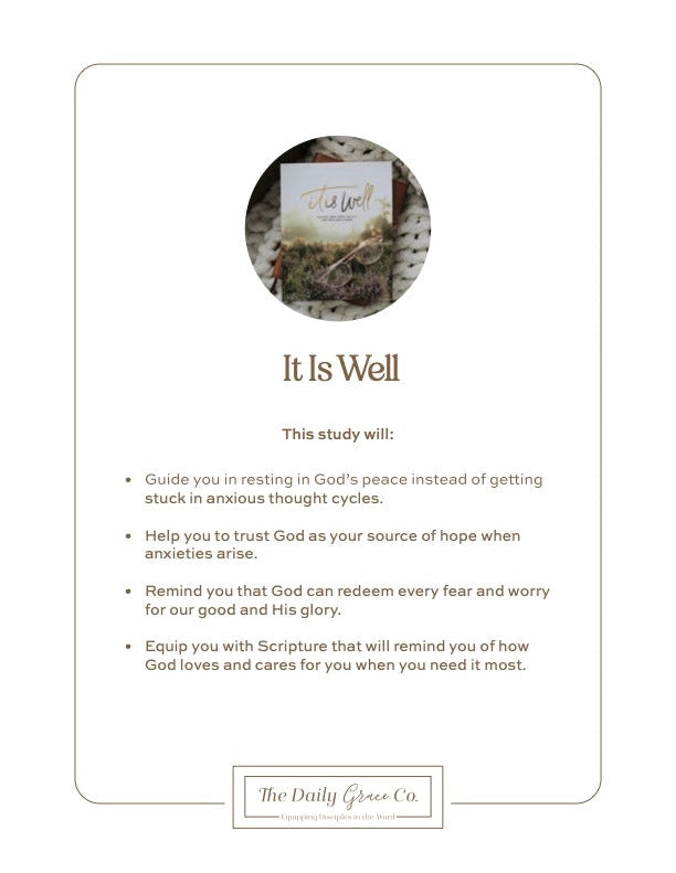 It is Well | Walking Away From Anxiety
