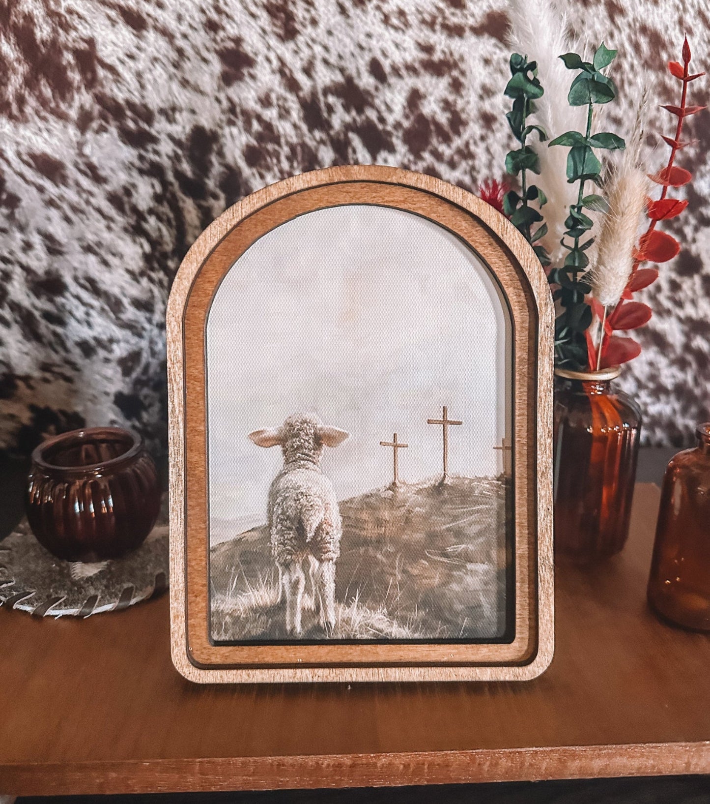 Lamb with Three Crosses Art