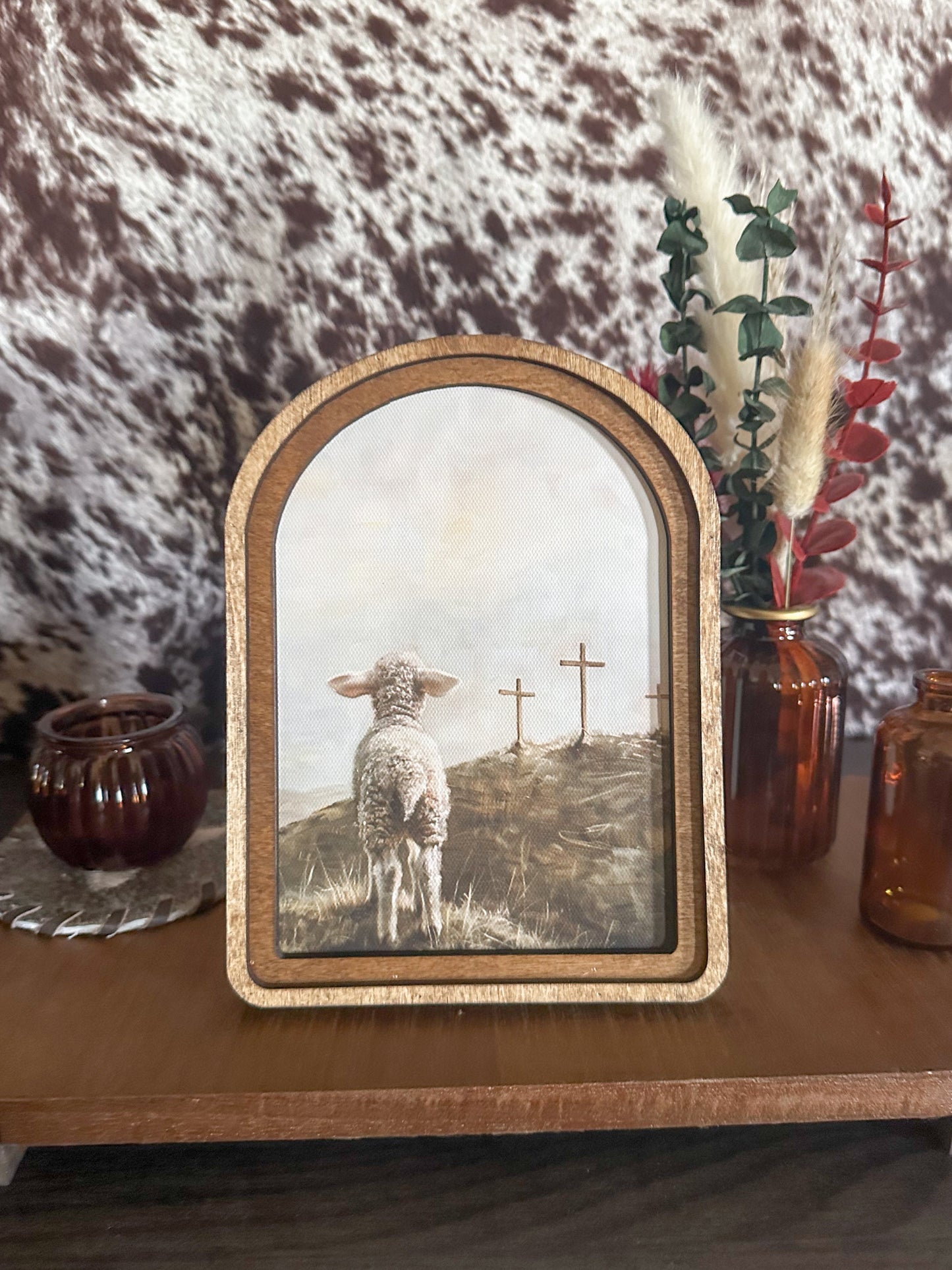 Lamb with Three Crosses Art